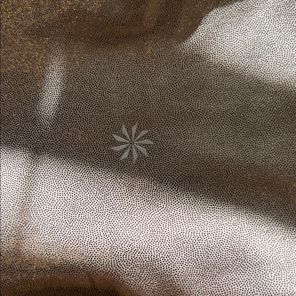 Athleta Elation Shine Tight in a Rose Gold Shimmer. POWER of SHE. L - Picture 4 of 6